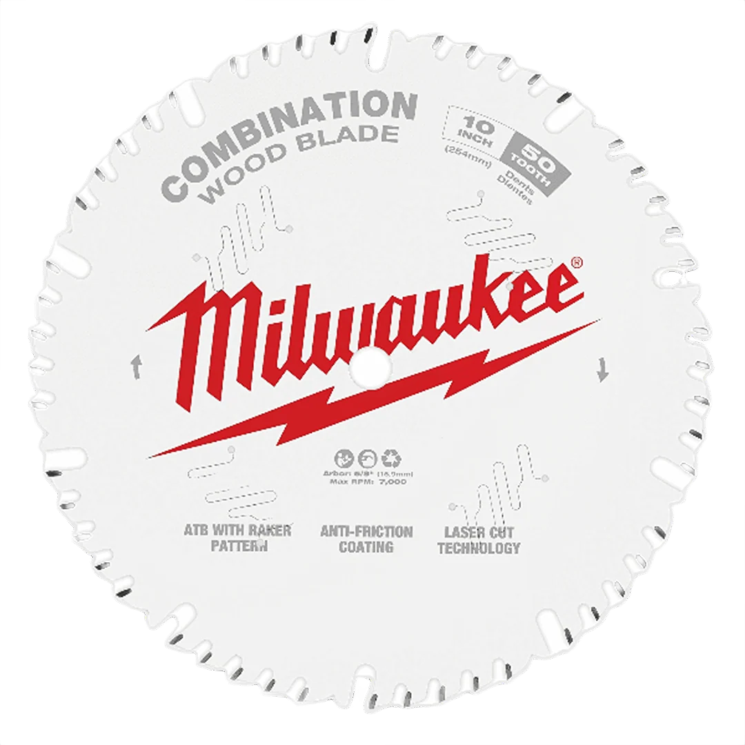 Certified Milwaukee 10 x 5 8 x 50T Circular Saw Wood Cutting Blade Specialty