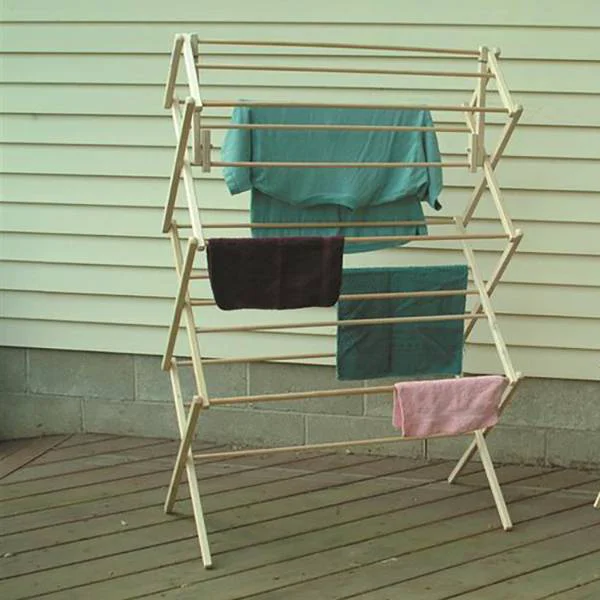 Modern Madison Mill Queen Wood Clothes Drying Rack Verified