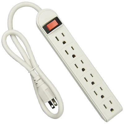 Verified Master Electrician White 6-Outlet Power Strip 2-Pk Environmentally Friendly