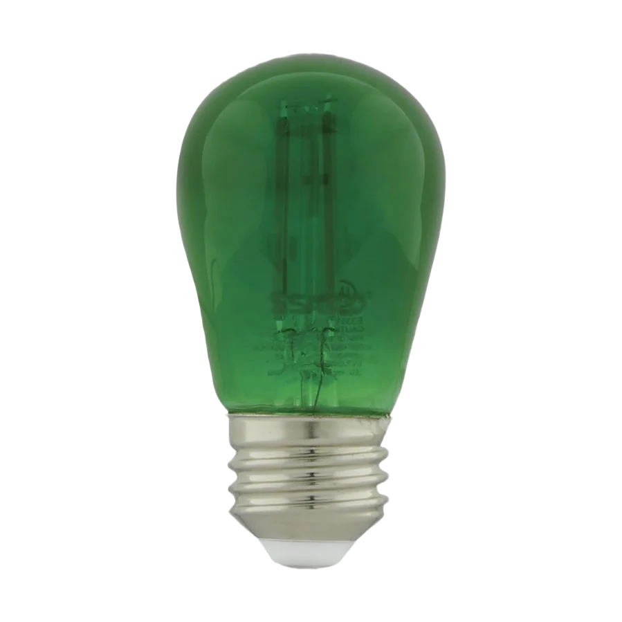 Carefully Designed Satco 1 Watt S14 LED Filament Green Transparent Light Bulb 4-Pack Outstanding