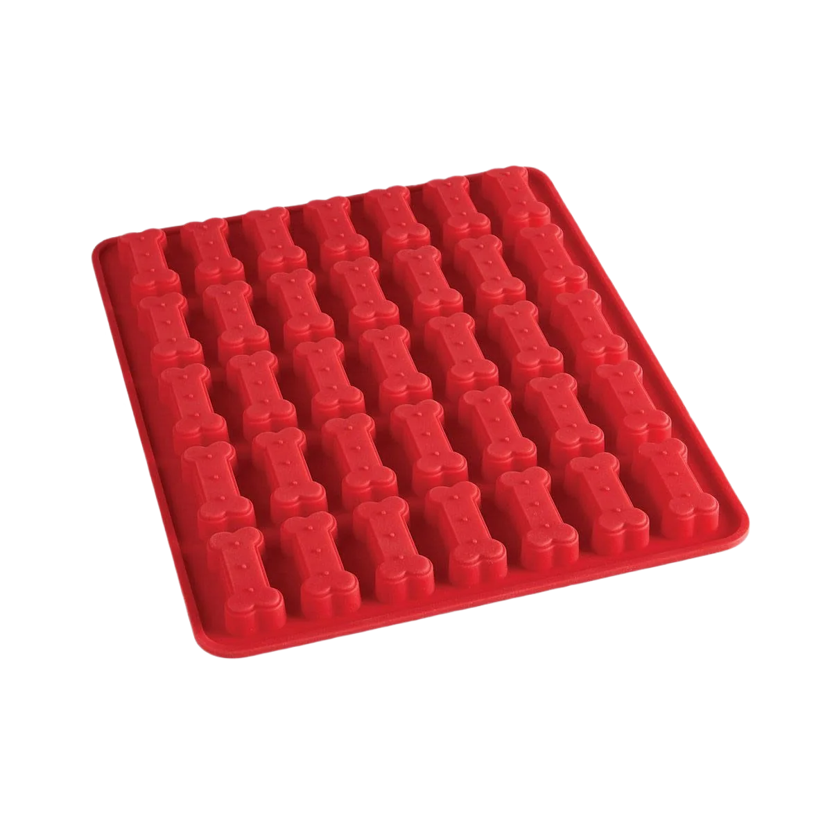 Crafted Mrs. Anderson's Red Silicone Dog Biscuit Mold 35 Treats Smooth