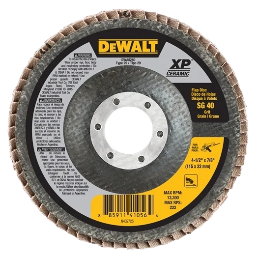 Classic DEWALT 4-1 2 X 7 8 40G T29 Xp Ceramic Flap Disc Secure