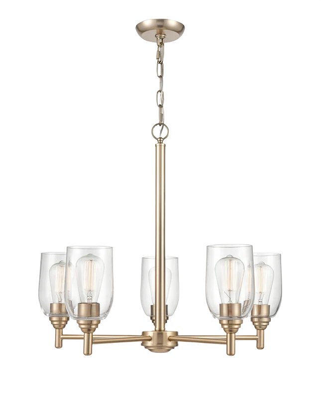 Stylish Millennium Lighting 5 Fixture Modern Gold Arlett Chandelier Reliable