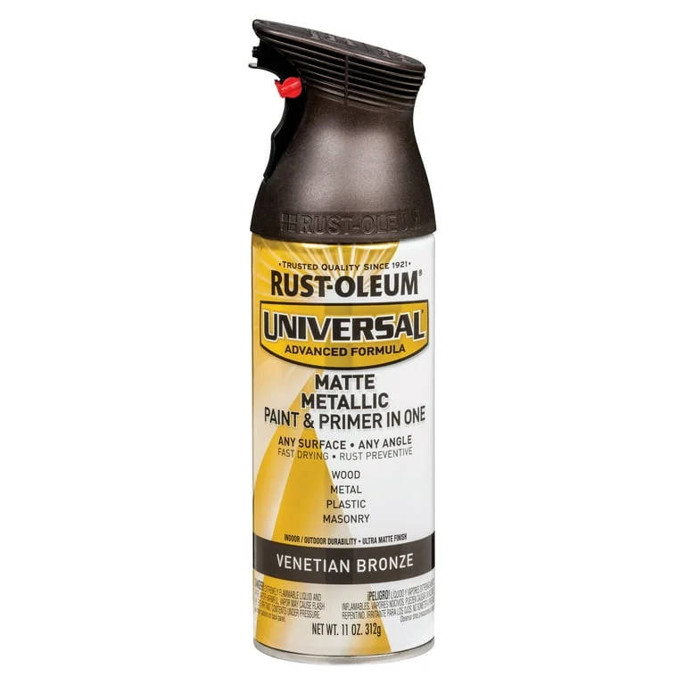 Quality Rust-Oleum Universal Premium Matte Metallic Spray Paint Venetian Bronze 11 oz. Practical