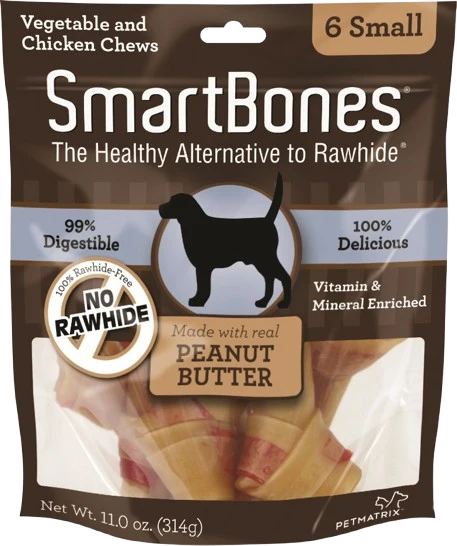 Comfortable SmartBones Small Peanut Butter Chews for Dogs 6-Pack High-Quality