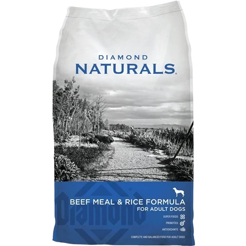 Traditional Diamond Naturals Beef Meal Rice Formula Adult Dry Dog Food 40 lb. Enhanced