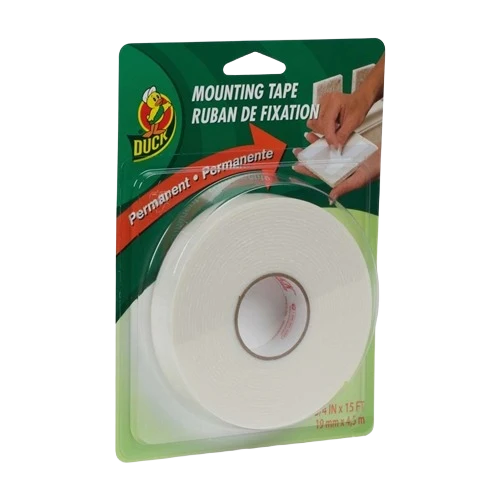 Natural Duck Brand White Permanent Mounting Tape .75 in. x 15 ft. Eco-Friendly