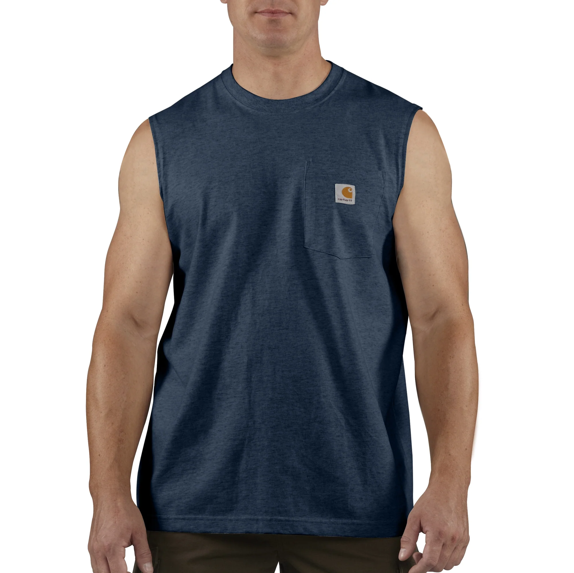 Exclusive Carhartt Men's Medium Navy Sleeveless Pocket Tank Reusable