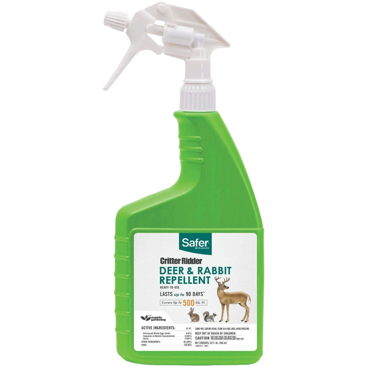Sophisticated Safer 32 Oz. Ready To Use Organic Deer Rabbit Squirrel Repellent Classic