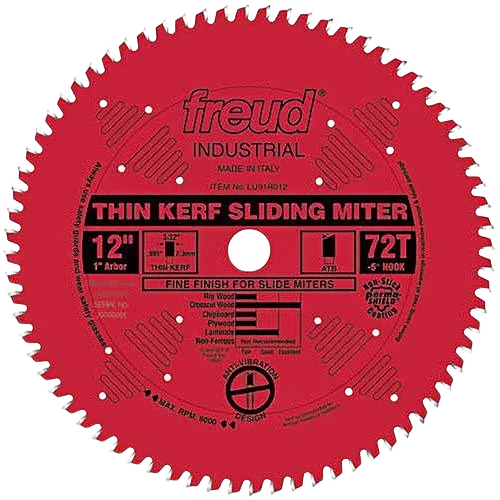 Versatile Freud ATB TK Sliding Miter Saw Blade 12 in. x 72 Teeth Flexible