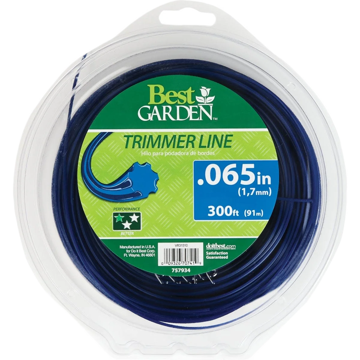 Consistent Garden 7 Point Blue Trimmer Line 0.065 in. x 300 ft. World-Class