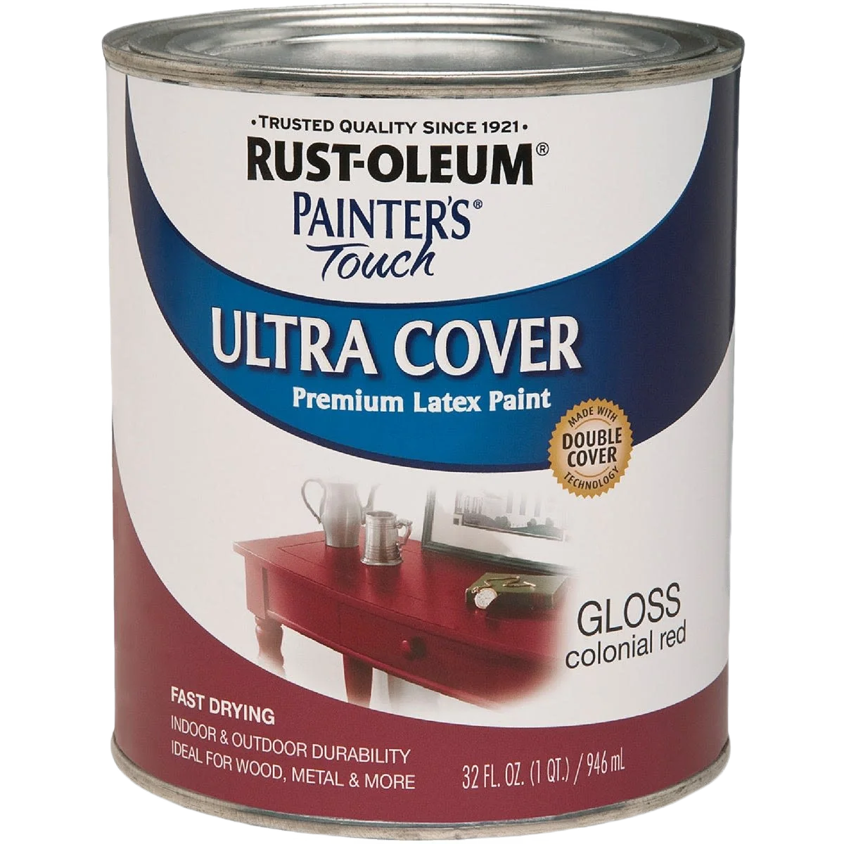 Convenient Rust-Oleum Painter's Touch 2X Ultra Cover Gloss Colonial Red Enamel Paint 1 Qt. Trendy