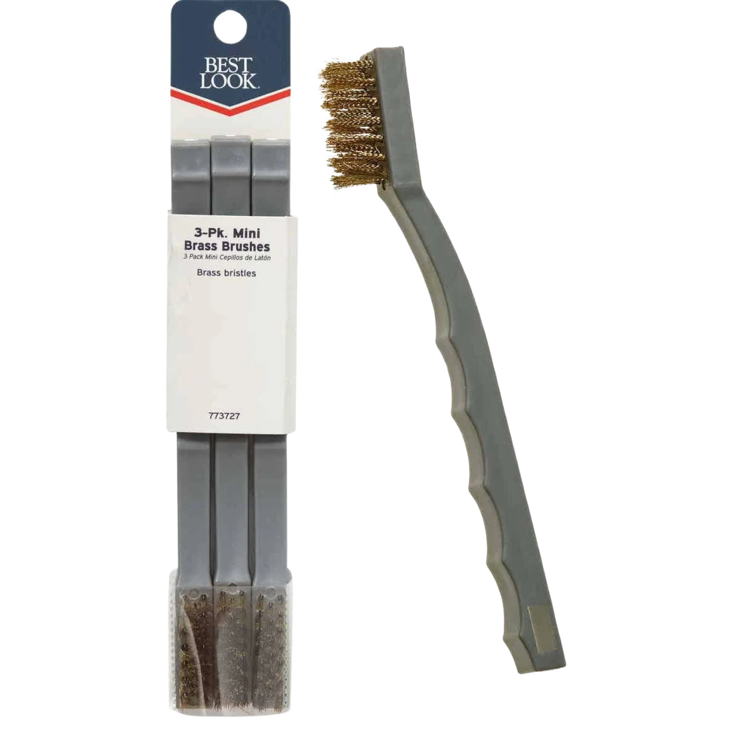 Green Look Brass Bristle Mini Brush 3-Pack Powerful