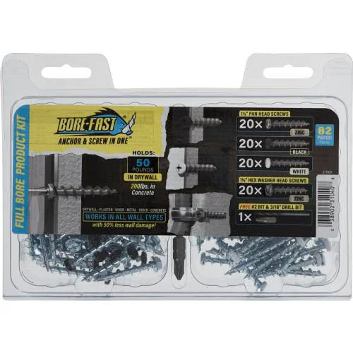 Luxury Hillman BOREFAST Full Product Kit w Pan Hex Washer Heads 80 Pieces Quality