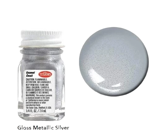 Breathable Testors Metallic Silver Enamel Paint .25 oz. Sophisticated