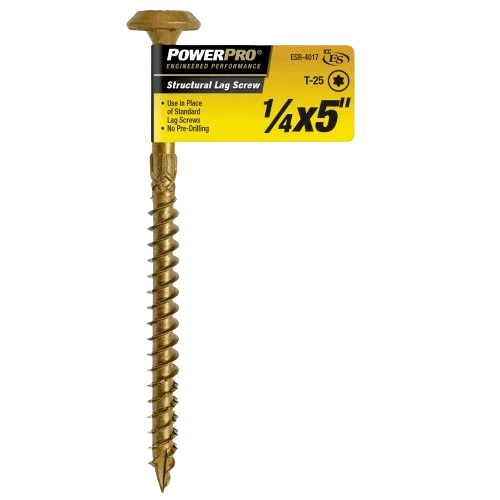 High-Quality Power Pro 1 4 In. x 5 In. Structural Lag Screw Lightweight