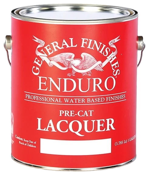 Exclusive General Finishes Enduro Water Based Flat Pre-Cat Lacquer 1 Gallon Long-Lasting