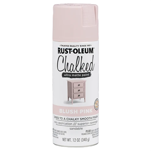 Outstanding Rust-Oleum Chalked Ultra Matte Blush Pink Spray Paint 12 oz. Prestigious