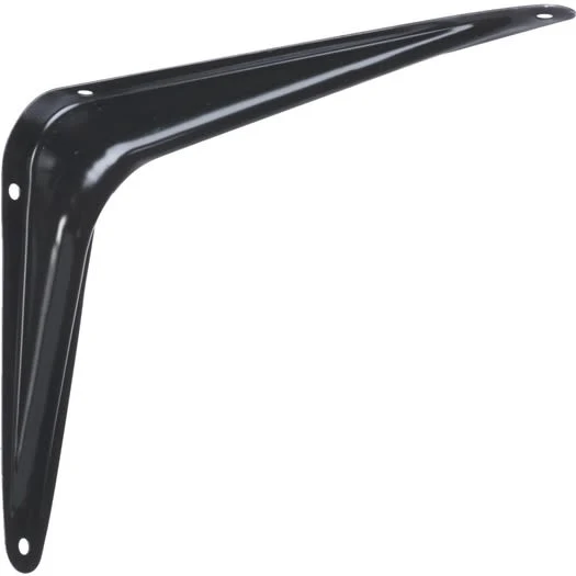 Environmentally Friendly National Hardware 6 D. x 8 H. Black Steel Shelf Bracket High-Performance
