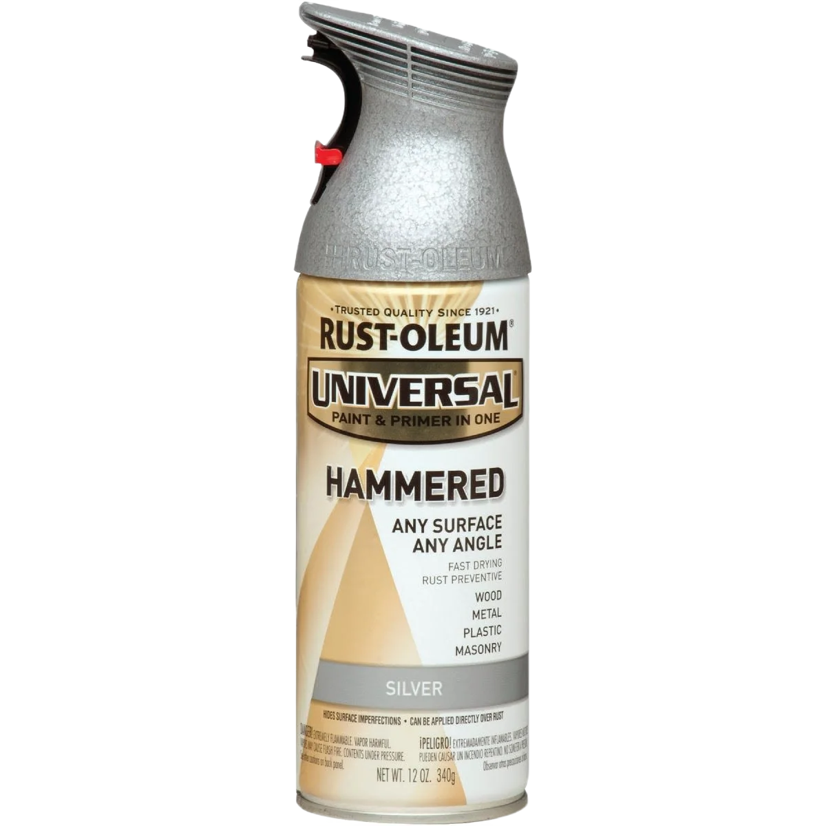 Top-Quality Rust-Oleum Universal Silver Hammered Spray Paint 12 oz. Modern