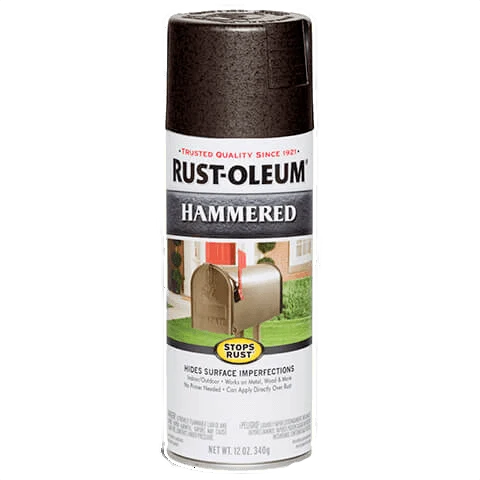 Original Rust-Oleum Stops Rust Dark Bronze Hammered Spray Paint 12 oz. Outstanding