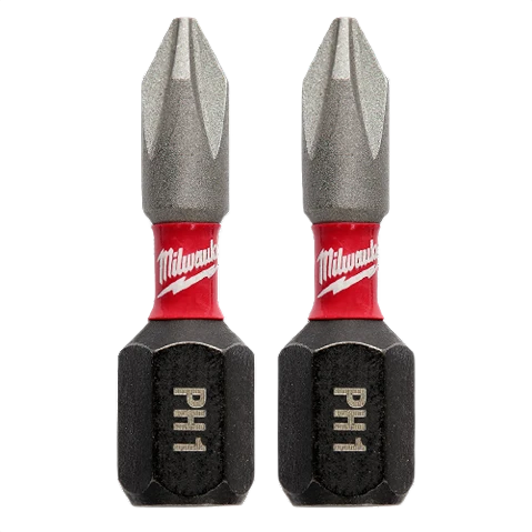 Fine Crafted Milwaukee SHOCKWAVE™ Impact Duty™ 1 PH1 Phillips Bits 2-Pack Professional