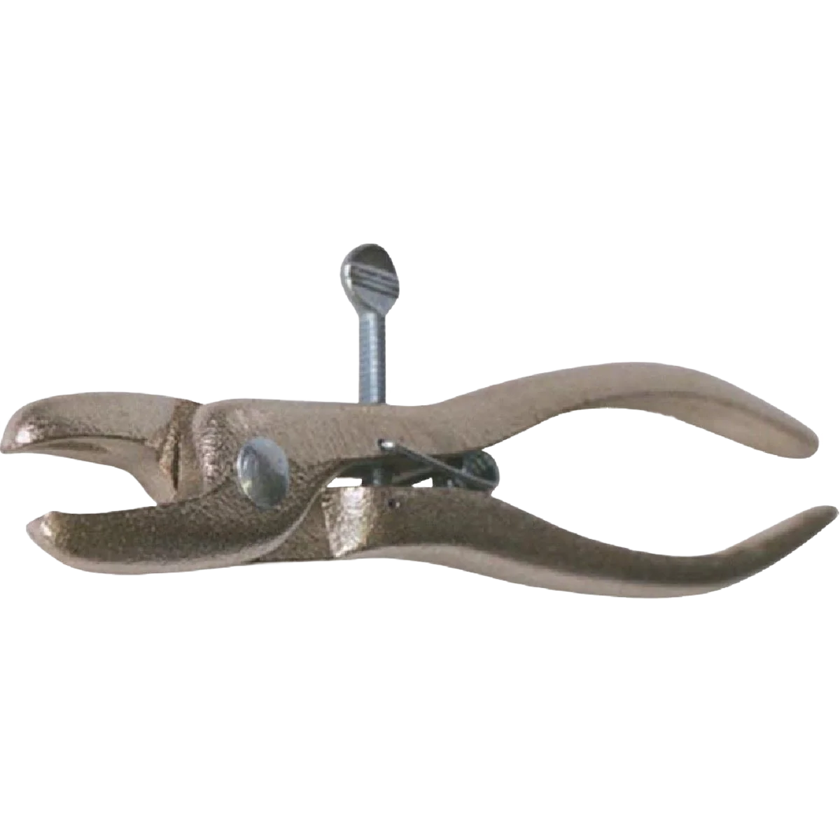 Certified Decker Nickel-Plated Cast Malleable Iron Hog Ring Pliers with Spring Detailed
