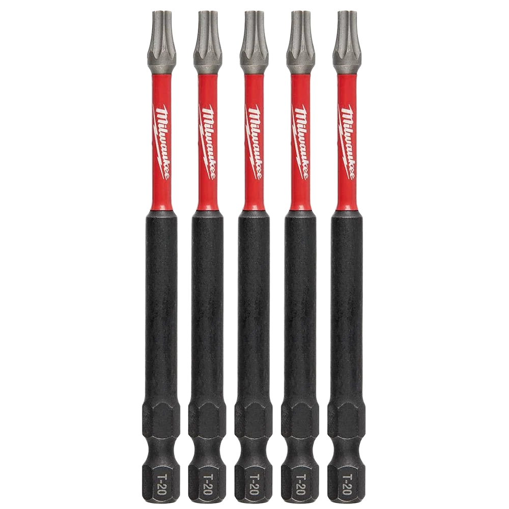 Verified Milwaukee SHOCKWAVE™ Impact Duty™ 3-1 2 T20 TORX Bits 5-Pack Elite