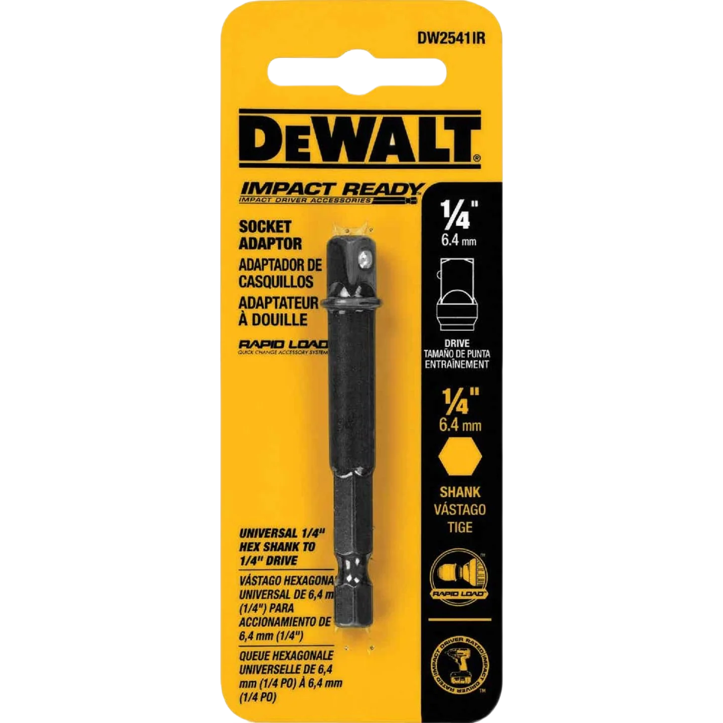 Modern DEWALT IMPACT READY® 1 4 Hex Shank to 1 4 Socket Adaptor Verified
