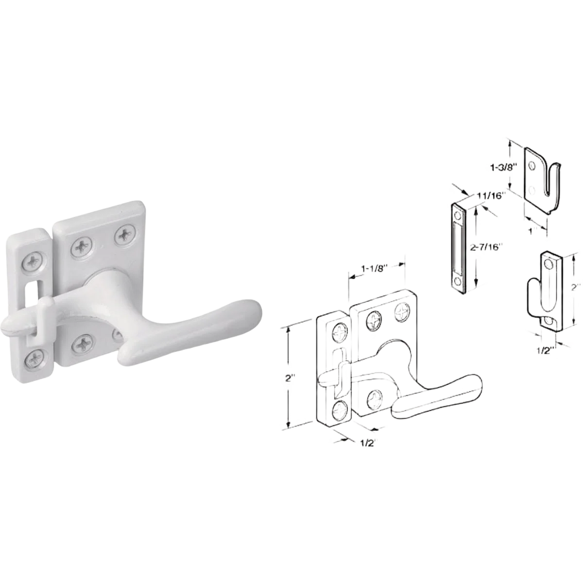 Versatile Prime-Line Universal Casement Latch Fastener Safe