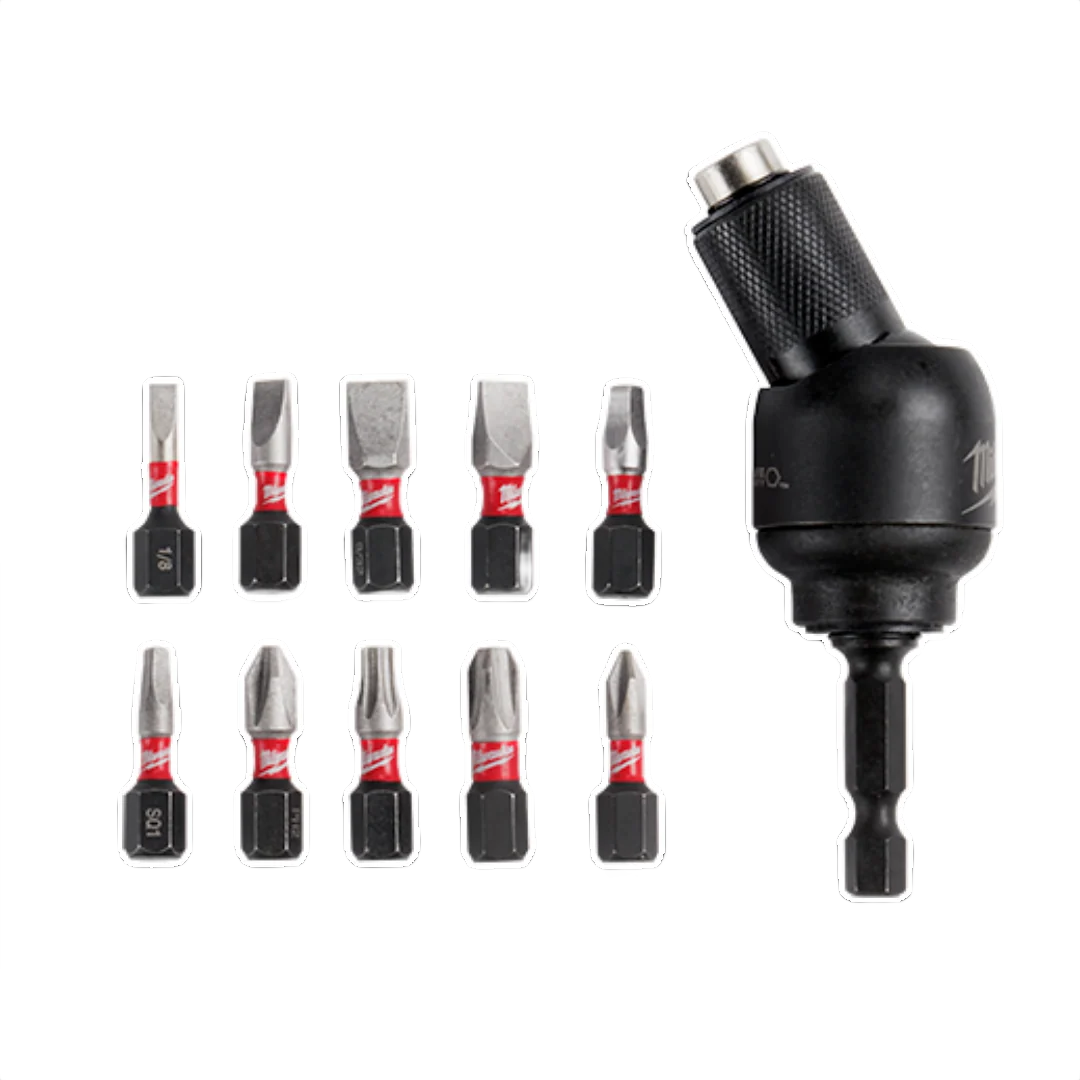Carefully Designed Milwaukee SHOCKWAVE™ 30° KNUCKLE™ Pivoting Bit Holder 11-Pack Relaxed