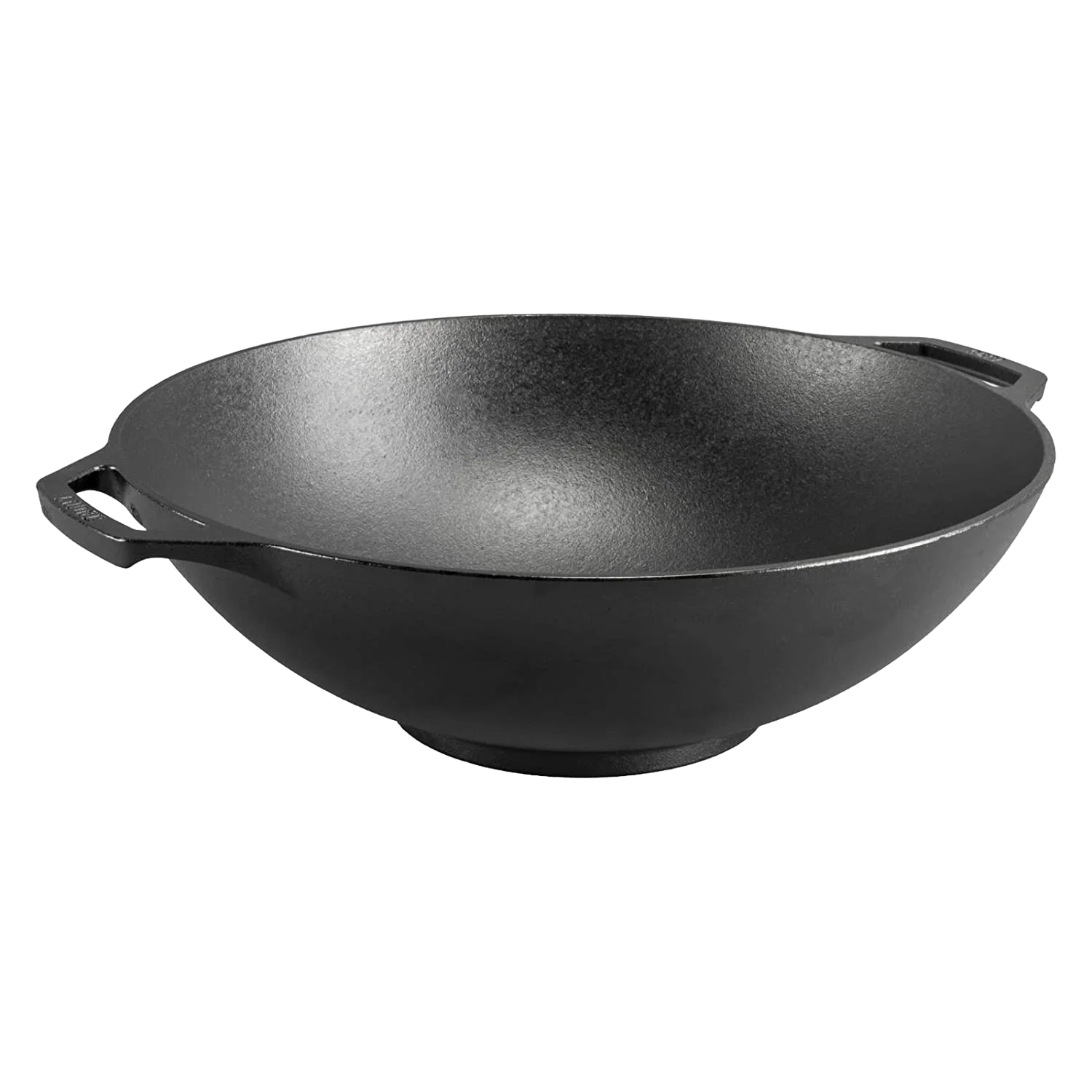 Secure Lodge Cast Iron Wok with Wide Base Fast