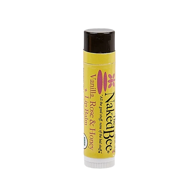 Secure The Naked Bee Organic Vanilla Rose Honey Lip Balm Natural