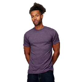 Luxury Tultex Unisex Poly-Rich Heather Purple Short Sleeve Shirt Small Advanced