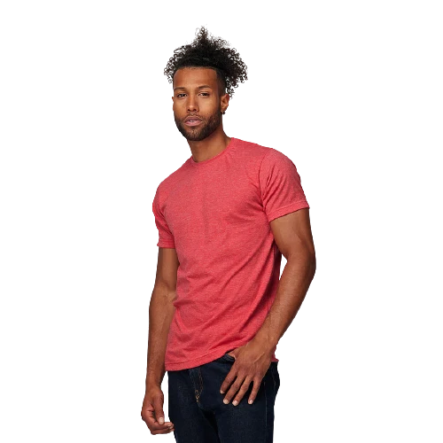Clean Tultex 2XL Unisex Poly-Rich Heather Red Short Sleeve Shirt Premium Material