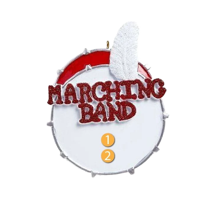 Professional Rudolph Me Personalized Marching Band Drum Ornament Proven