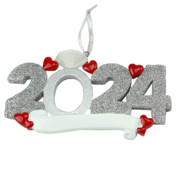 Environmentally Friendly PolarX Personalized 2023 Engagement Ornament Crafted