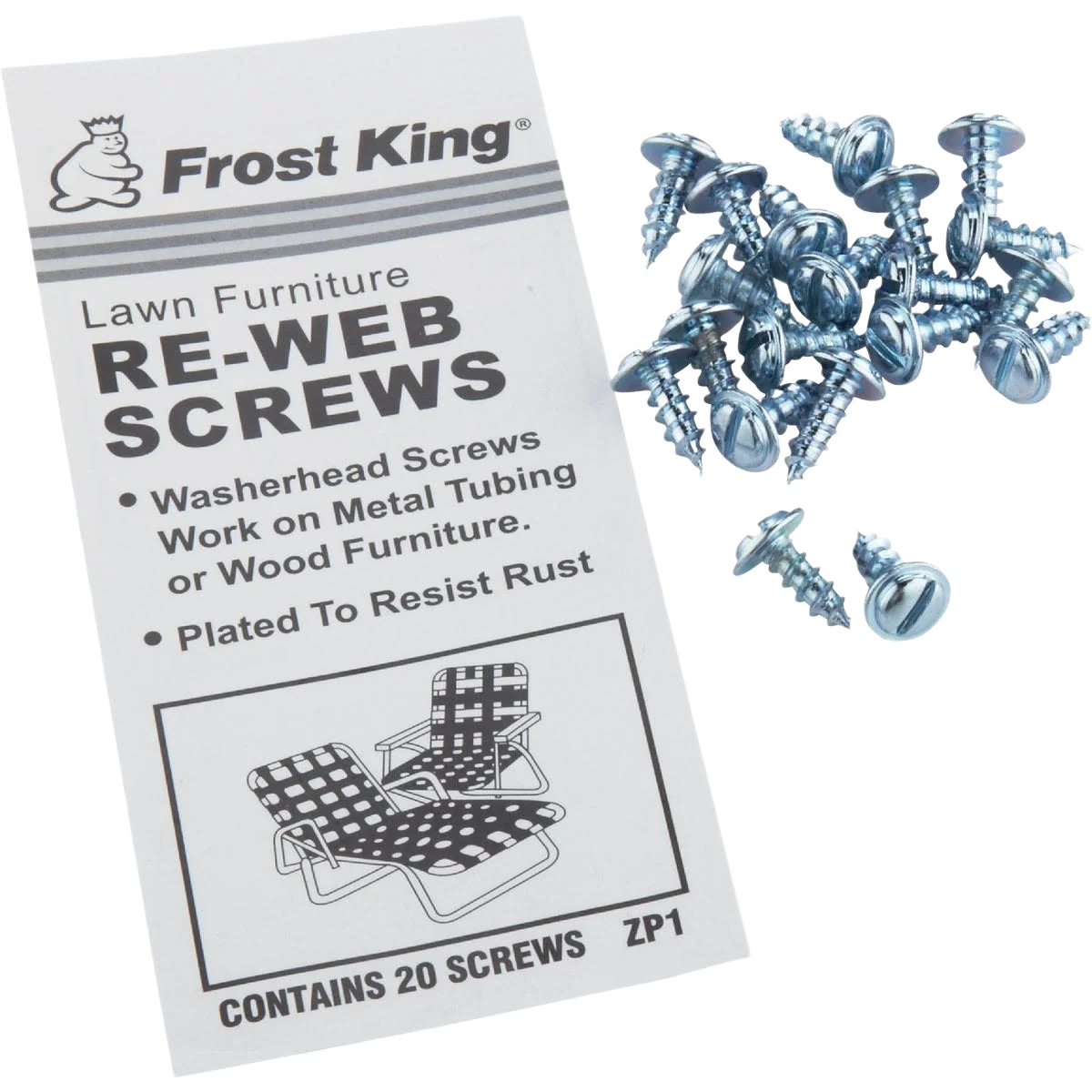Enhanced Frost King 20-Pack Outdoor Chair Webbing Screws Fast