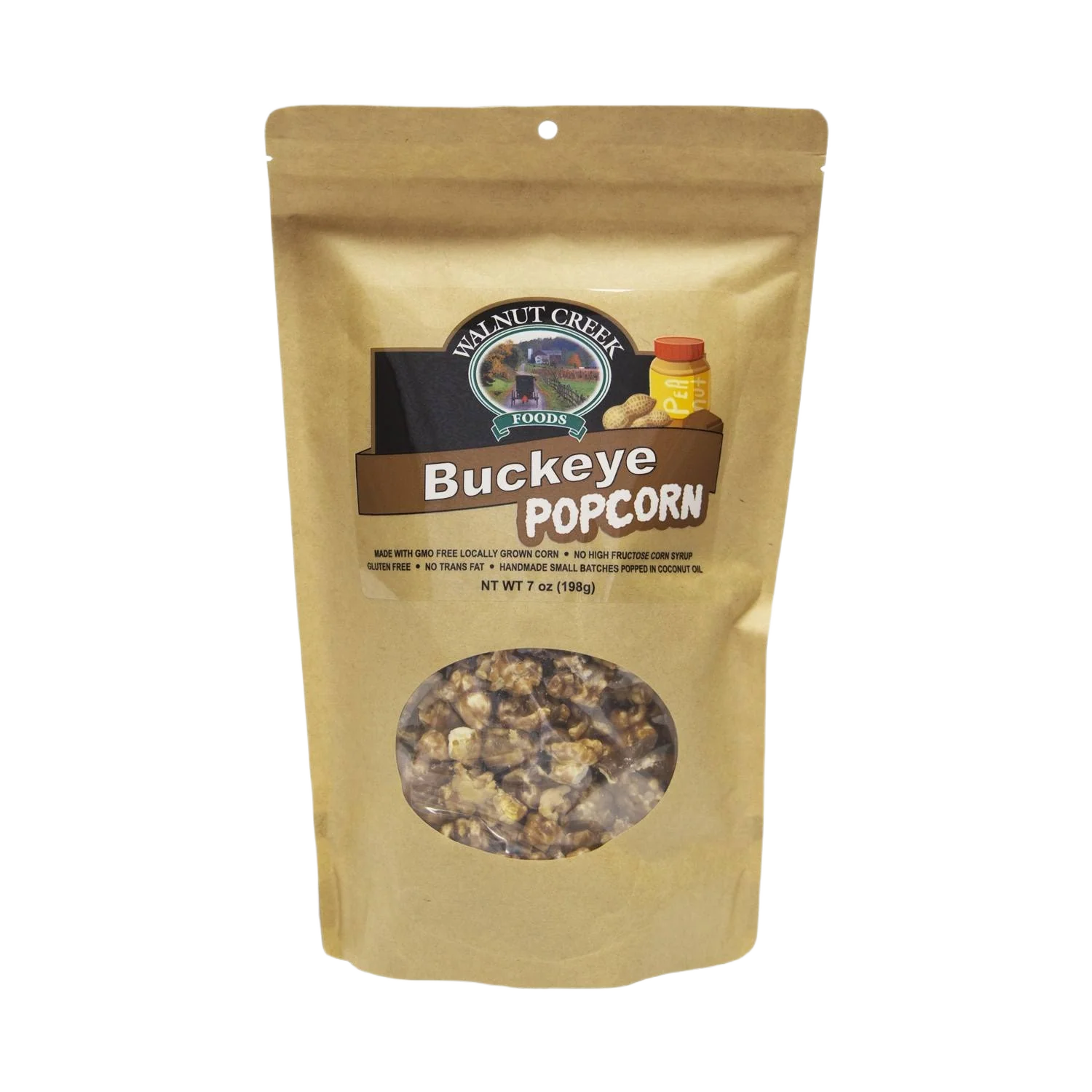Elegant Walnut Creek Buckeye Popcorn 7 oz. Green