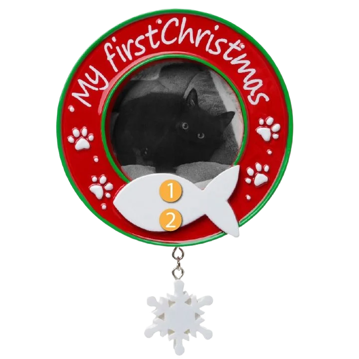 Unique PolarX Personalized My Cat's First Christmas Ornament Exceptional