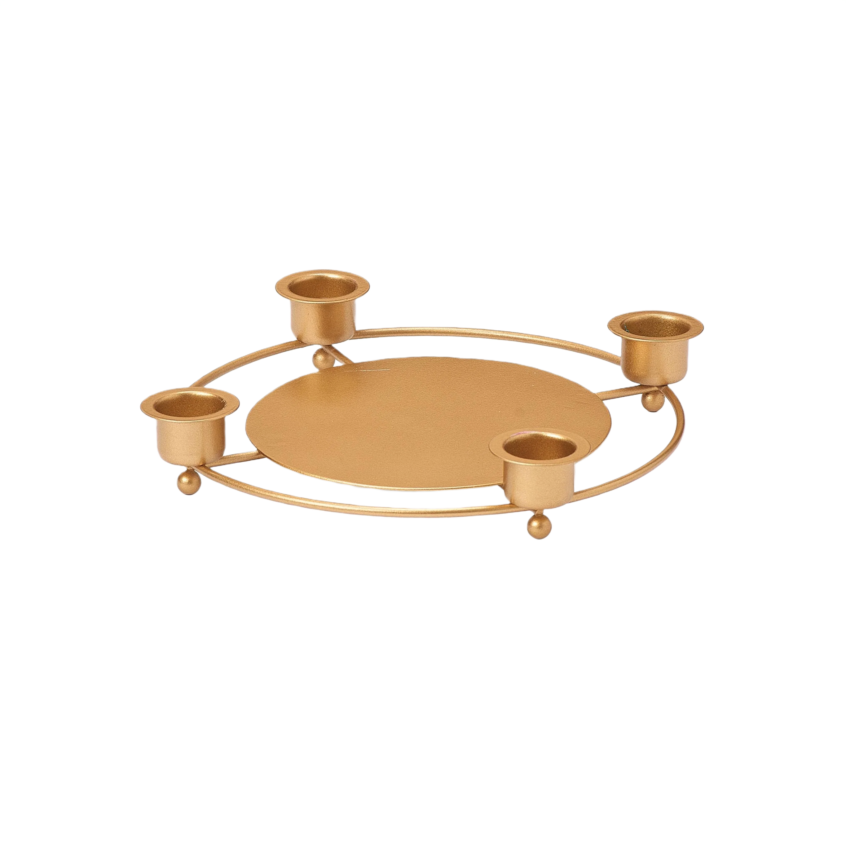 High-Performance Roman Gold Metal Advent Candleholder Selected