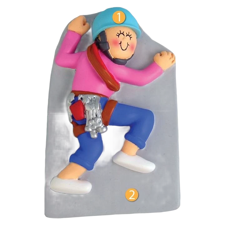 Efficient Ornament Central Personalized Female Rock Climber Ornament Eco-Friendly