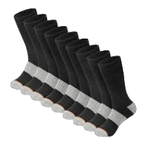 Trendy Westport Men's Black Worksite Crew Socks 9-Pk Original Design