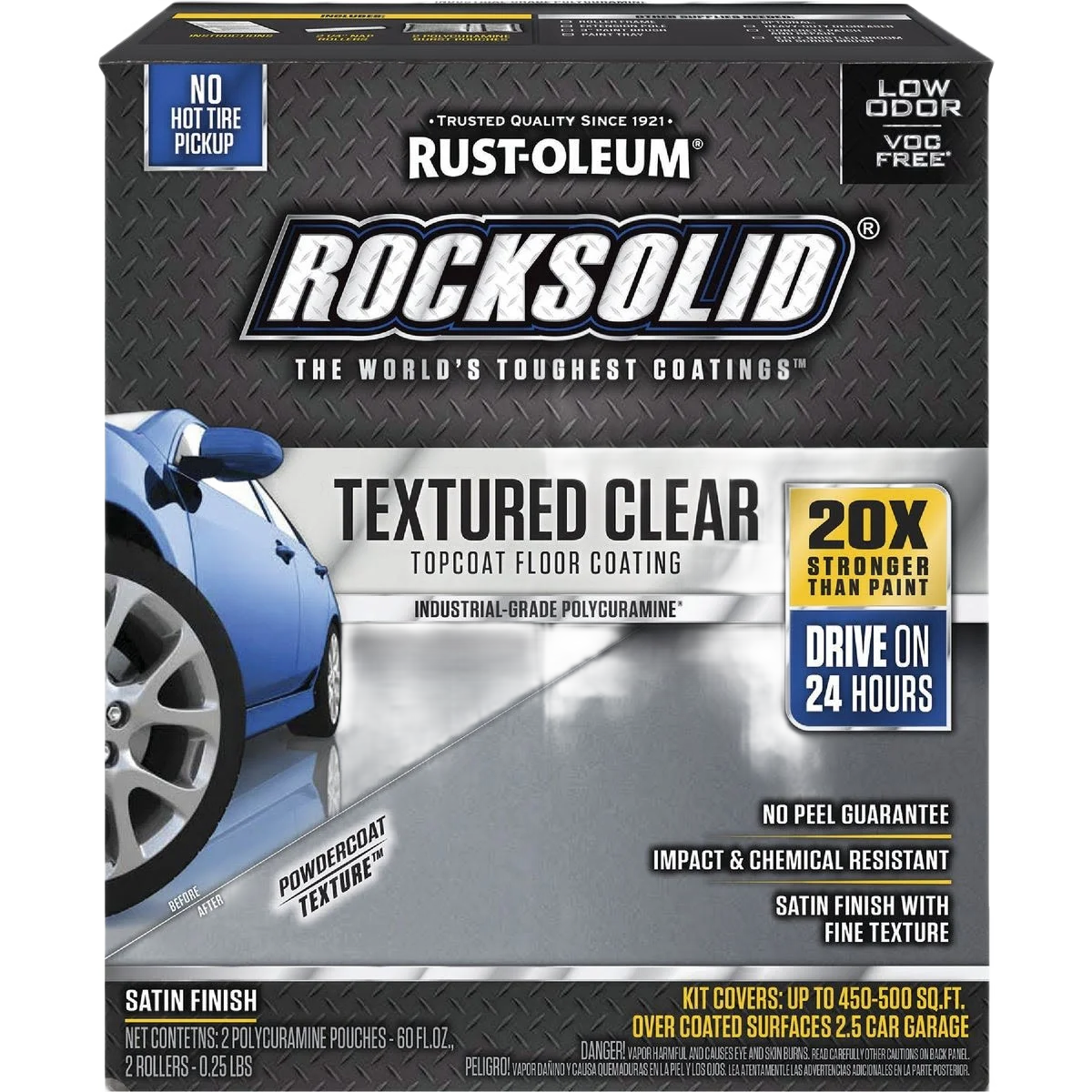 Soft Rust-Oleum Rocksolid Textured Clear Topcoat Floor Coating Kit 60 oz. Elegant