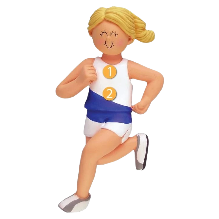 Artisan Ornament Central Personalized Blonde Female Runner Ornament Outstanding
