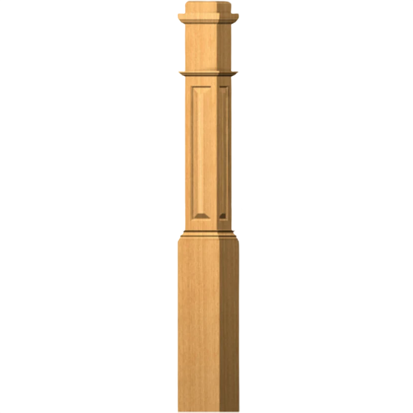 Lightweight Stairtrends 6-1 4 in. x 55 in. Poplar Raised Panel Box Newel Breathable