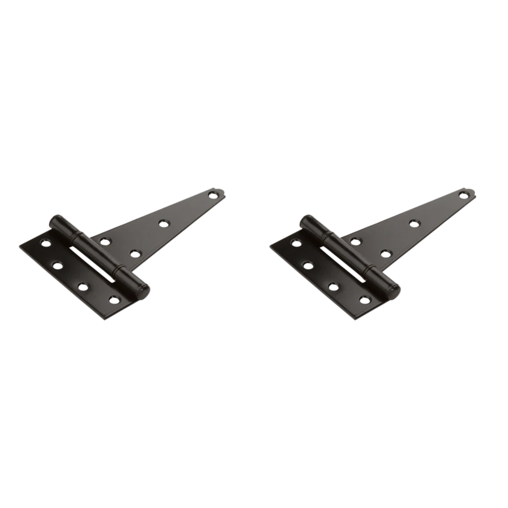 Smooth National Hardware 6 Black Heavy-Duty Tee Hinge 2-Pack Long-Lasting