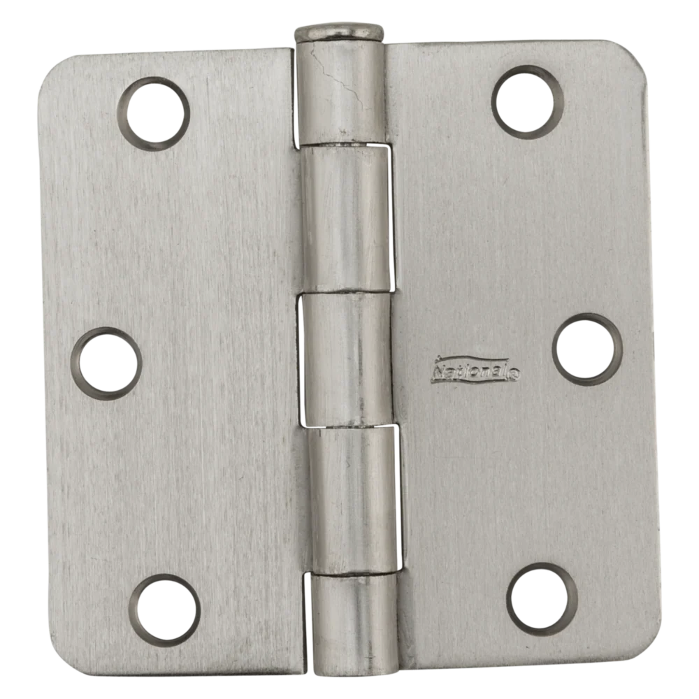 Solid National Hardware 3 Satin Nickel 1 4 Radius Door Hinge Premium Material