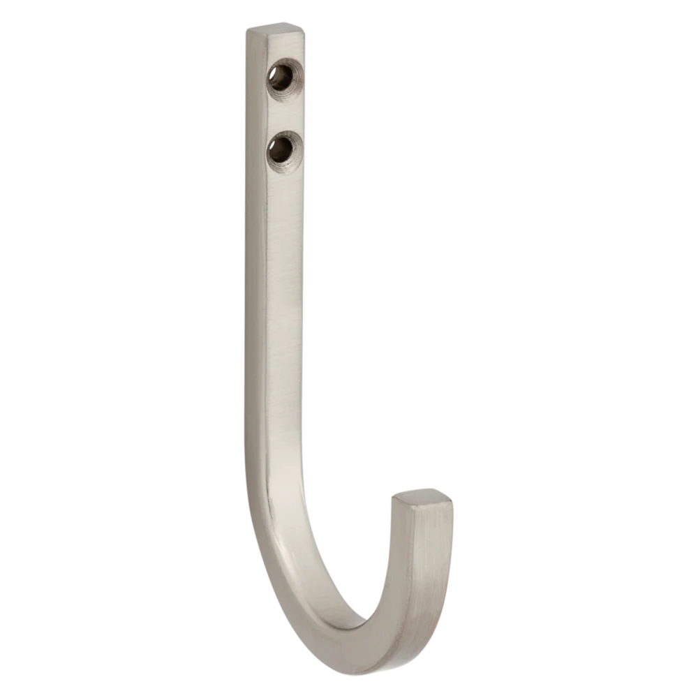 Solid National Hardware 4 Satin Nickel Reed Multipurpose Hook 2-Pack Classic