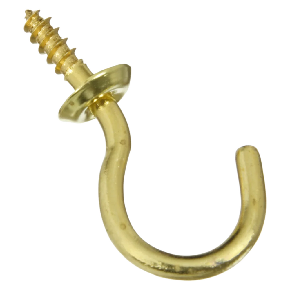 Breathable National Hardware 1 Solid Brass Series Cup Hook 4 Count Modern